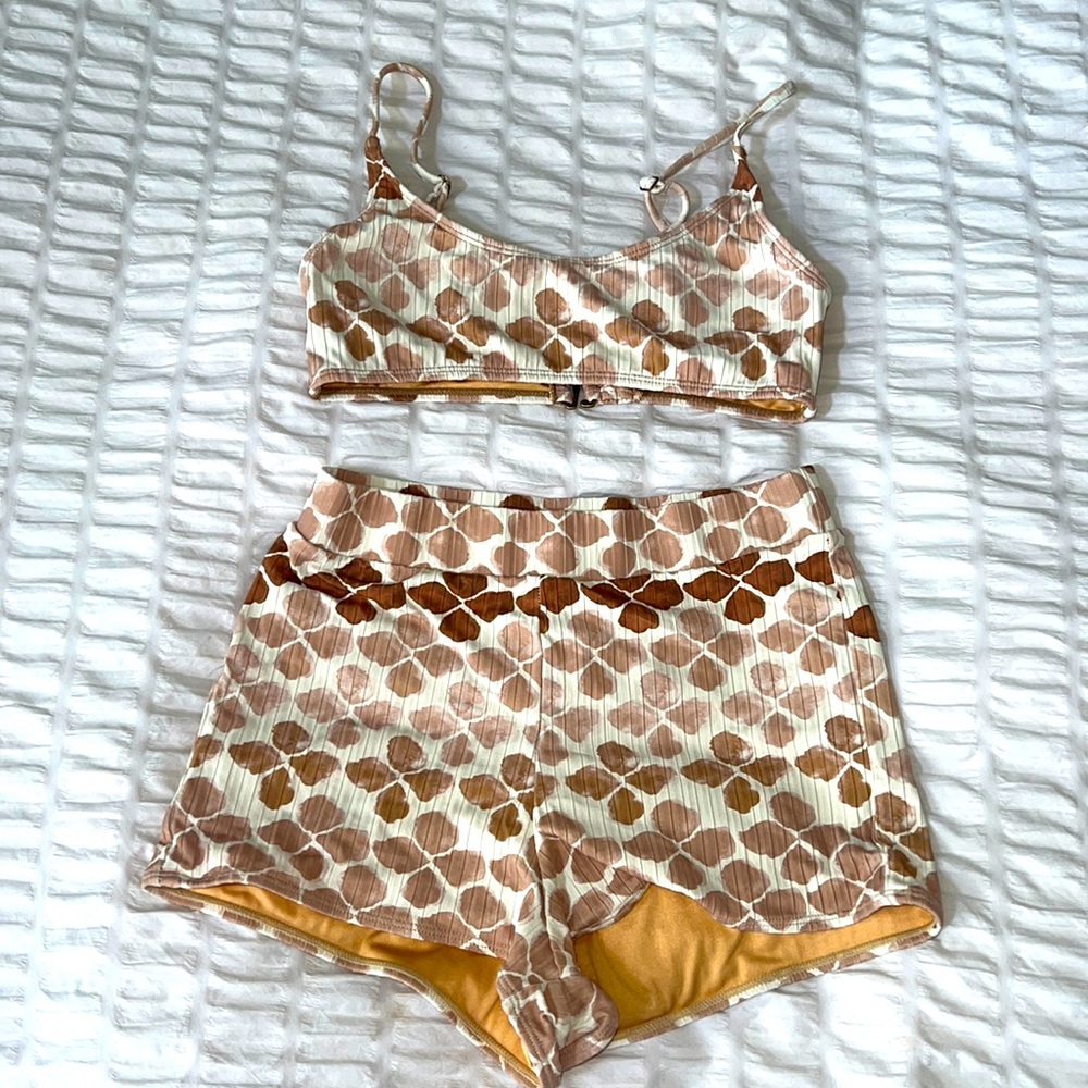 Arvos surf suit high waisted boy shorts and bikini top